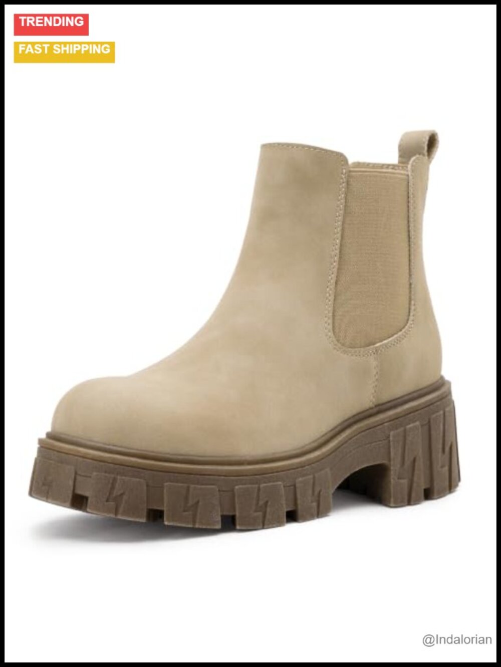 Women's Chelsea Combat Boots Chunky Platform Ankle Boots